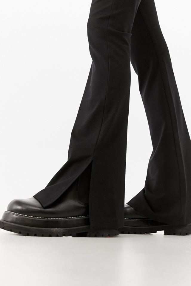 UO - Pantalon évasé en jersey noir #1