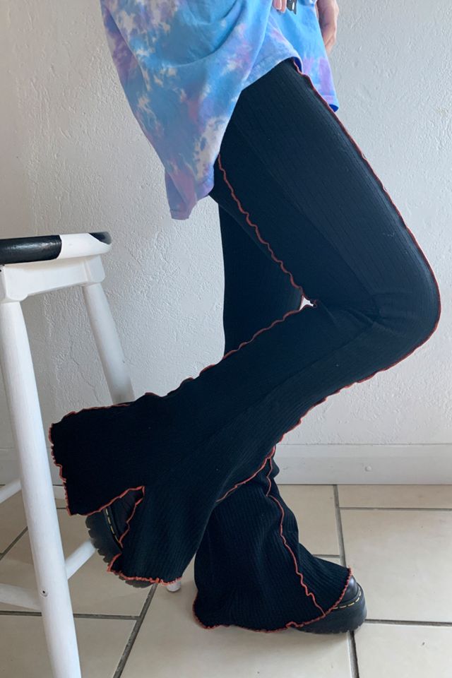 UO Ribbed Panel Flare Trousers #1
