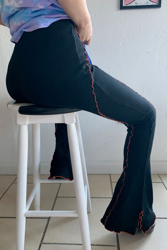 UO Ribbed Panel Flare Trousers #3