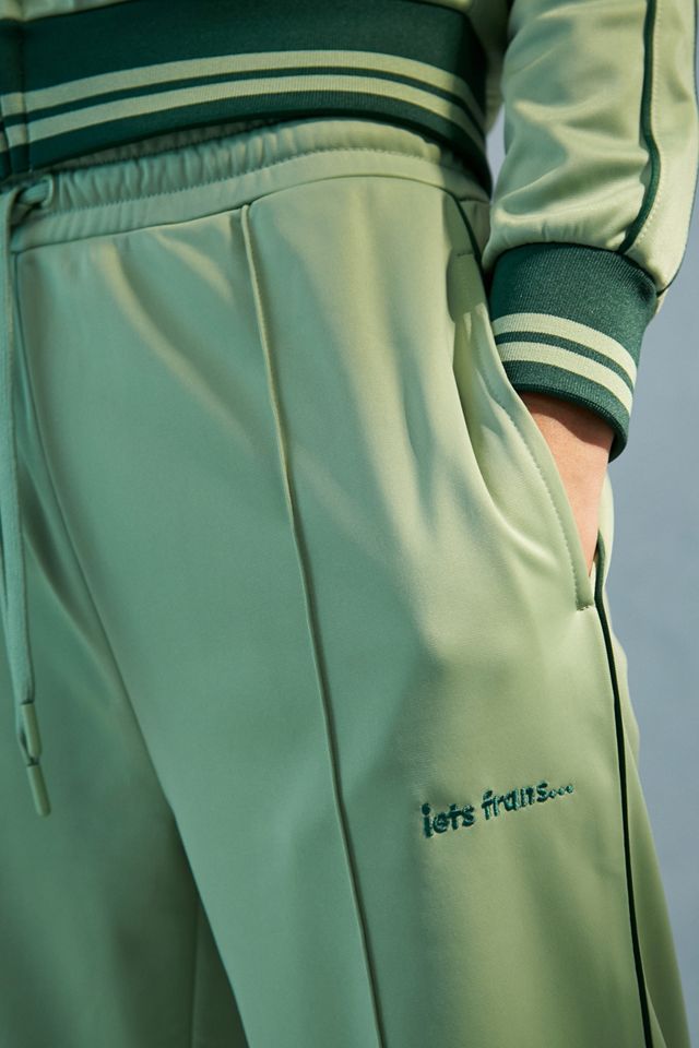 iets frans... Green Tricot Straight Leg Track Pants #3