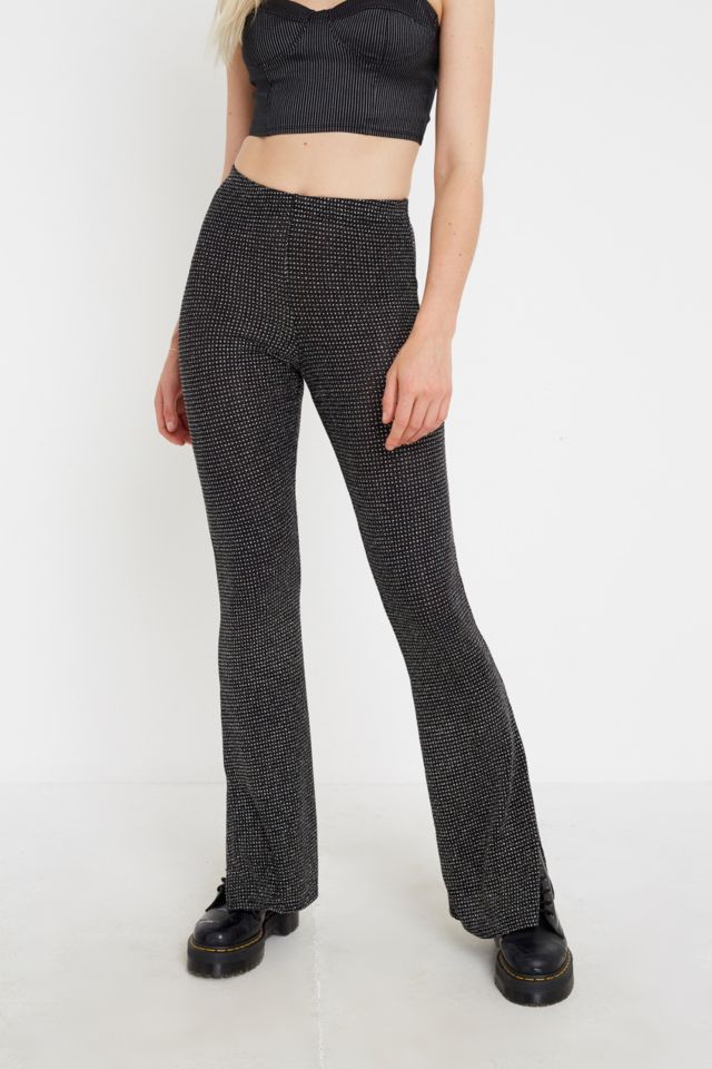 UO Sequin High-Waisted Flare Pant