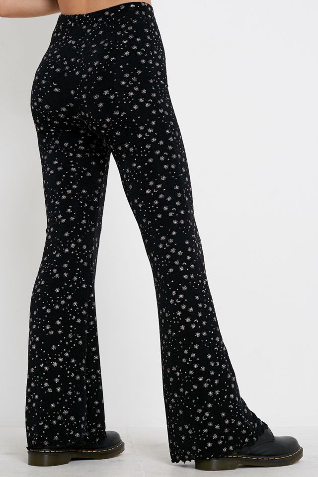 UO Moon and Star Glitter Flare Trousers #3