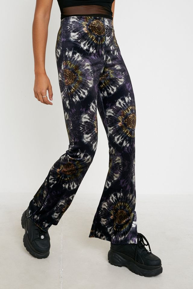 UO Tie-Dye Velvet Flare Trousers #2
