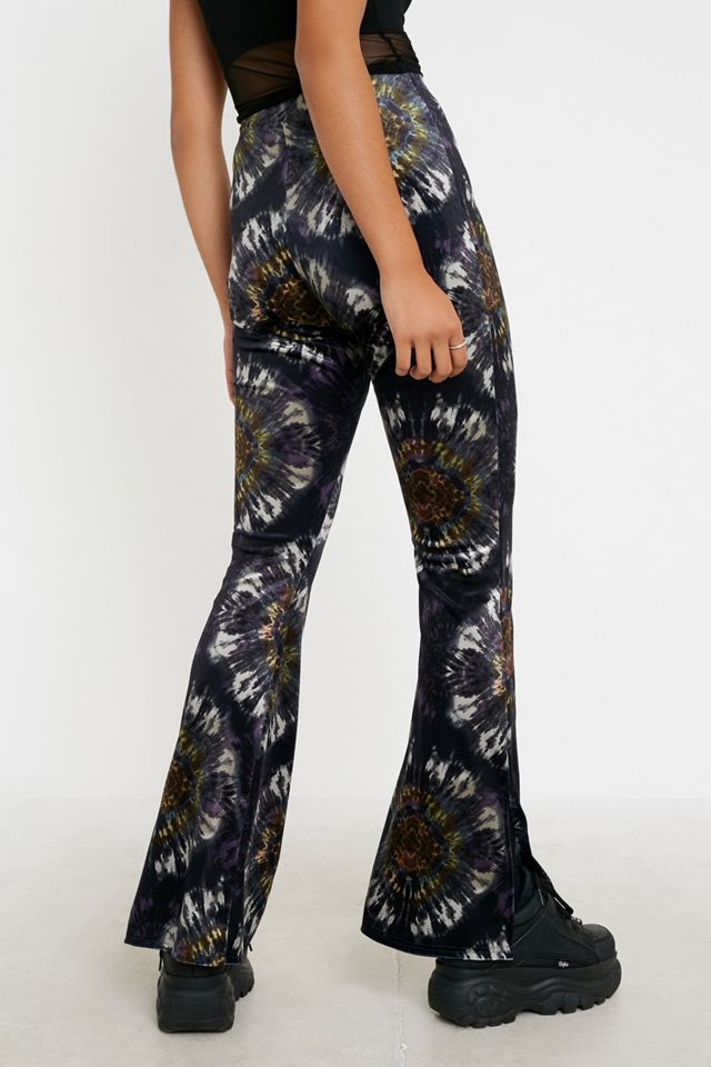 UO Tie-Dye Velvet Flare Trousers #3