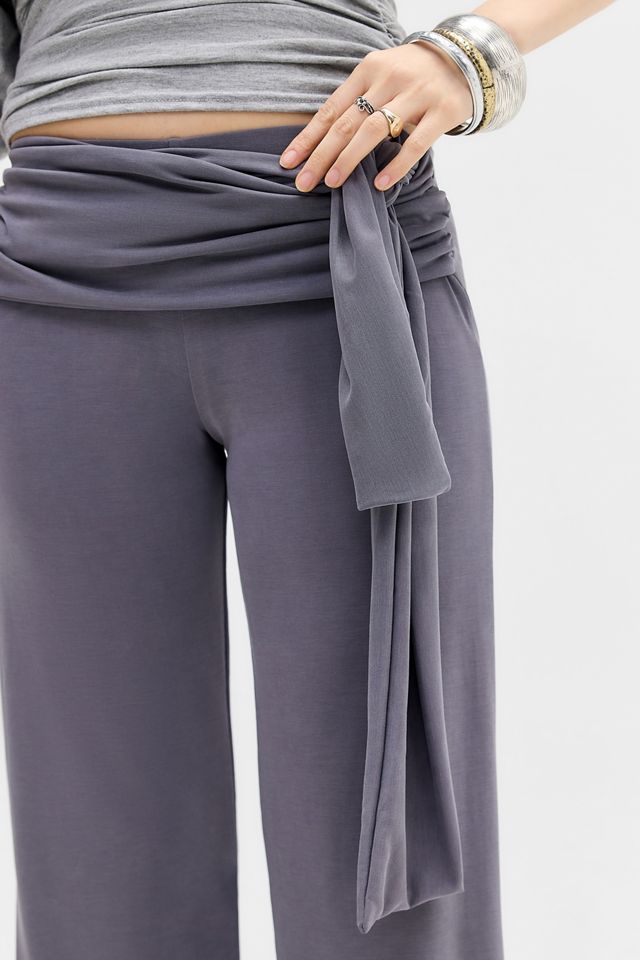Pantaloni in Cupro con Laccetti Laterali Silence + Noise #2