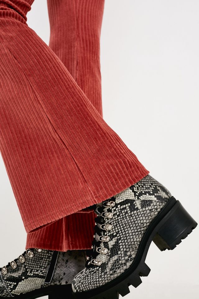 UO Pink Velvet Flare Trousers #3