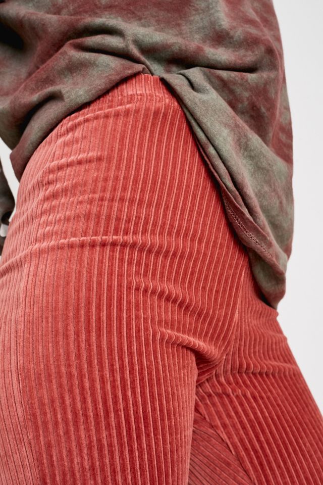 UO Pink Velvet Flare Trousers #4