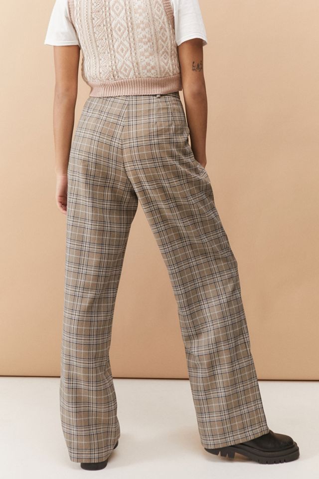 UO Brown Check Pantalones de charco #1