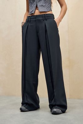 wide flare straight slacks black archive（Post Archive