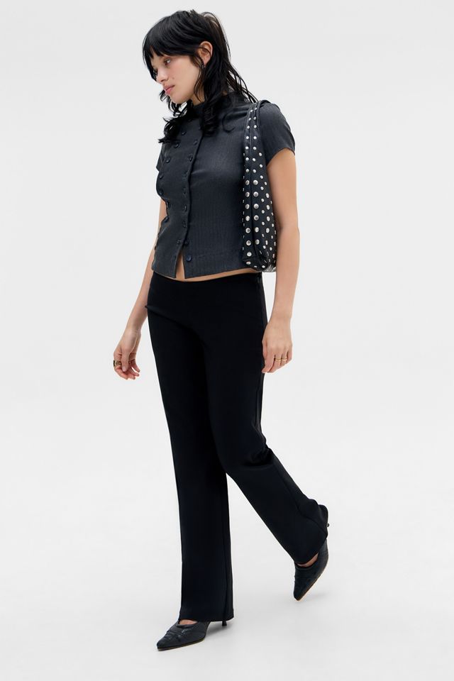 UO Hailey Low Rise Flare Bengaline Trousers #1