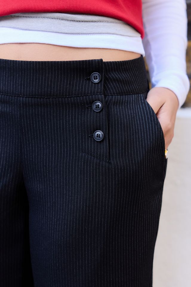 Pantaloni Capri Corti con Bottoni Stile Marinaio UO #2