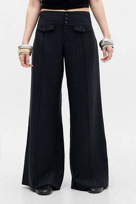 Pantaloni UO Hannah a Vita Bassa a Righe