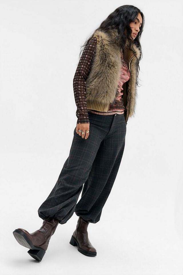 UO Juno Pantaloon Check Trousers #1