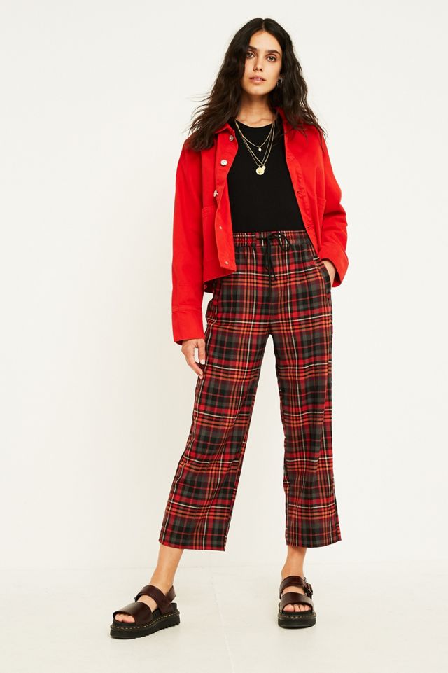 UO Red Check Pull-on Trousers