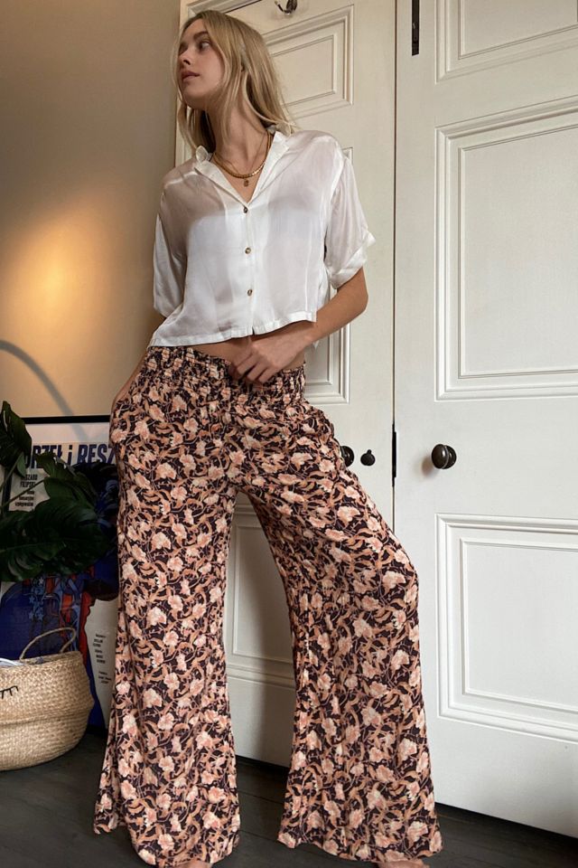 Floral wide shop leg trousers