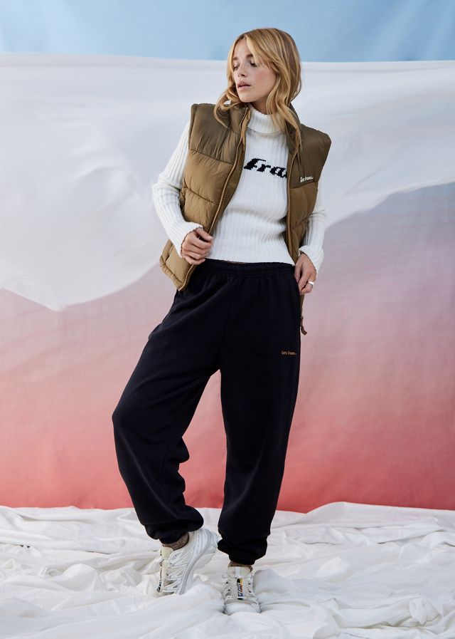 iets frans... Black & Gold Cuffed Joggers #2