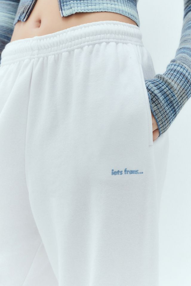 iets frans...Optic White Cuffed Jogger Pants #1