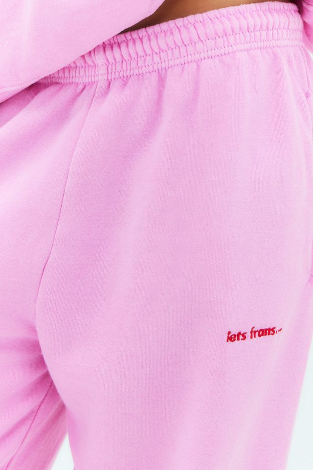 iets frans... Hot Pink Cuffed Joggers #2