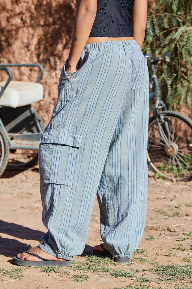 BDG Cody Striped Linen Cocoon Cargo Pants #2