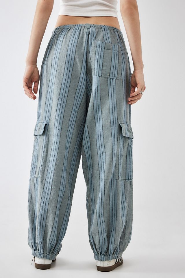 BDG Cody Striped Linen Cocoon Cargo Pants #7