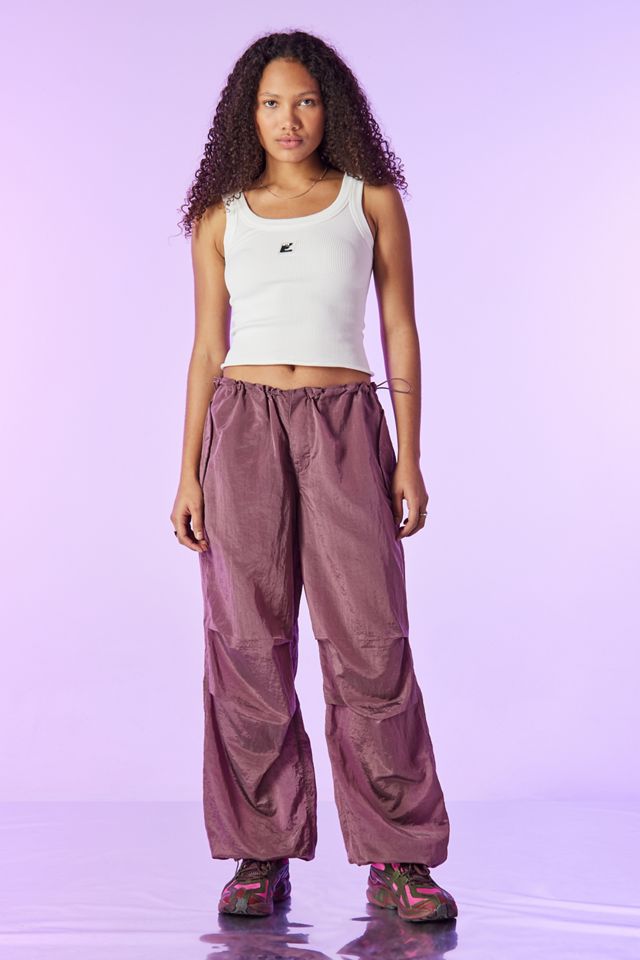 iets frans... Pantalon baggy tech rose brillant #2