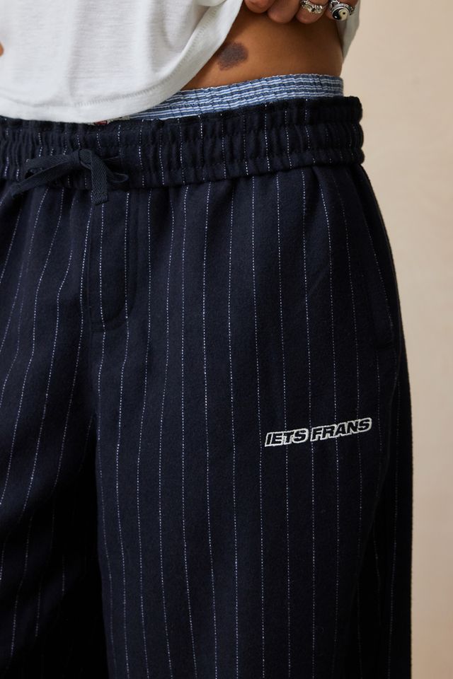 iets frans... Navy Tailored Pinstripe Harri Joggers #1