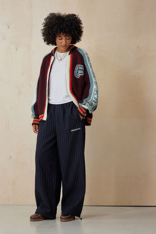 iets frans... Navy Tailored Pinstripe Harri Joggers #3