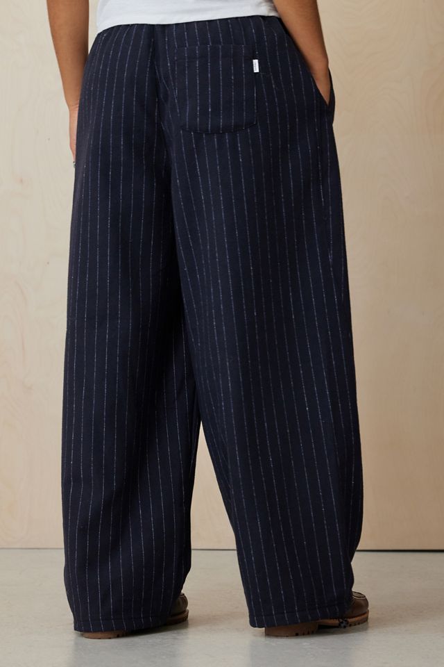 iets frans... Navy Tailored Pinstripe Harri Joggers #5