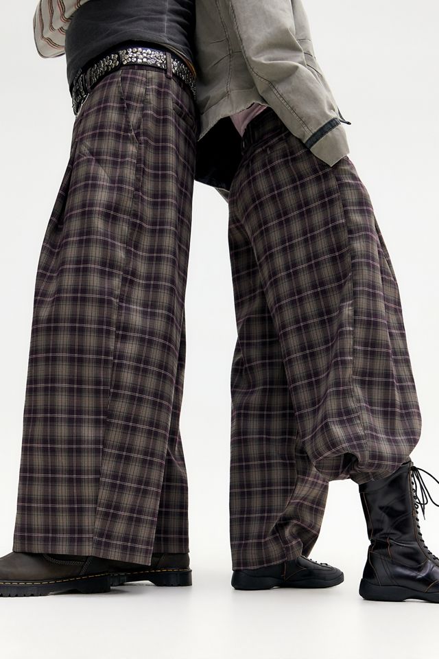 Pantalon cocon à carreaux UO Noa #4