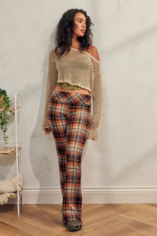 UO Check Flare Trousers #1