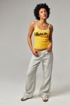 BDG White Pinstripe Five-Pocket Linen Pants