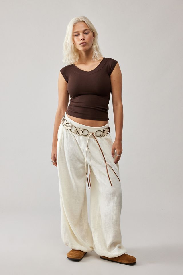 Pantalones Hannah Crema BDG con Dobladillo #1