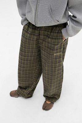 iets frans... Harri Check Brushed Joggers