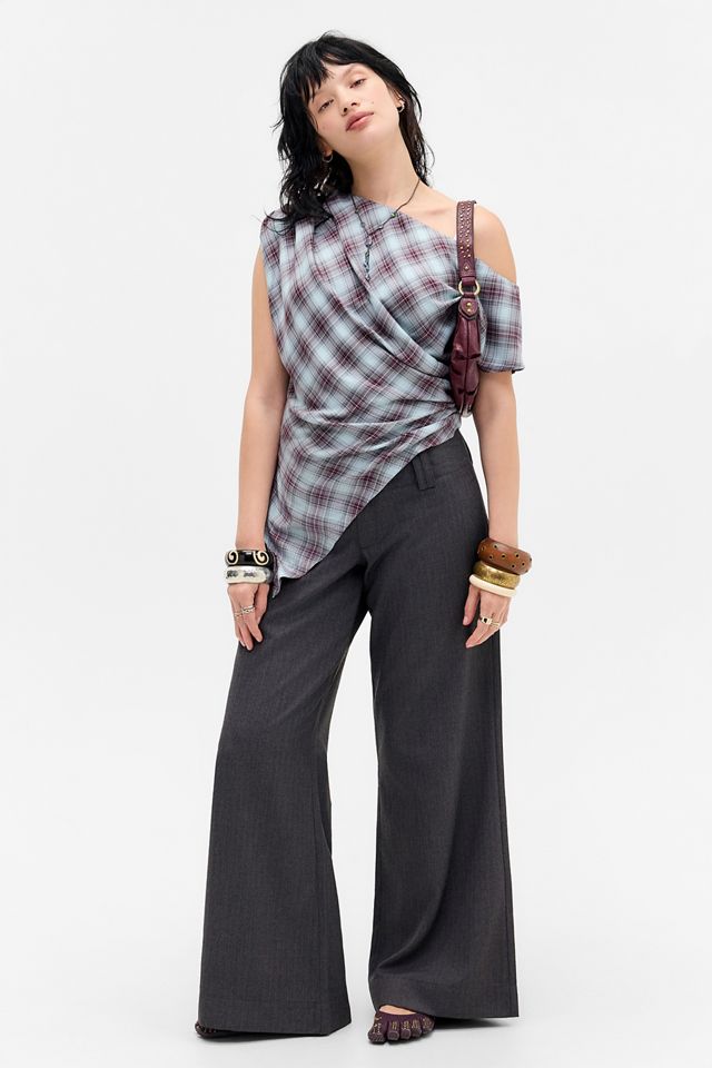 Pantaloni Svasati Larghi Grigi UO Charli #1