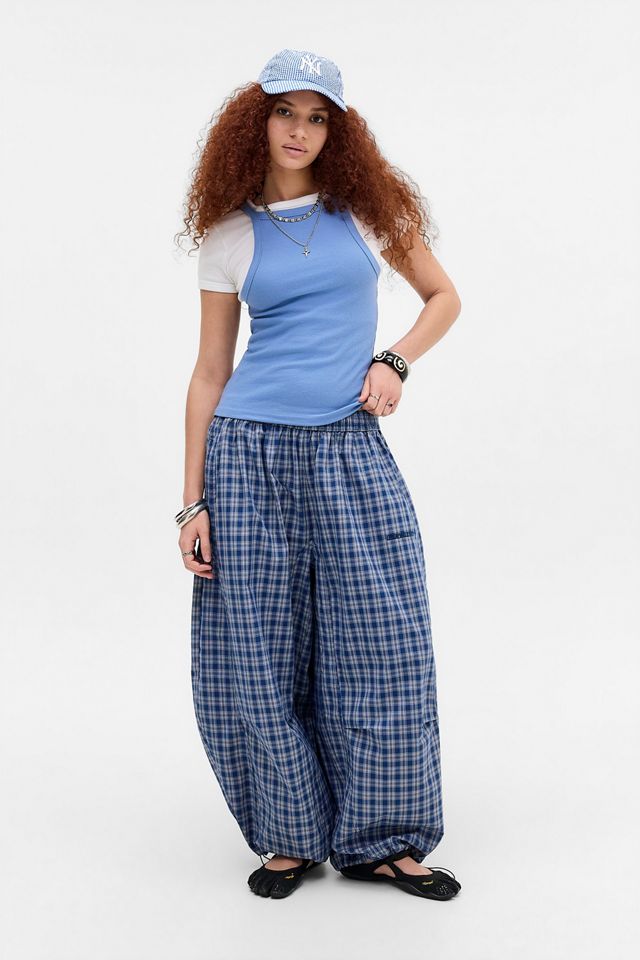 Pantalon en coton à carreaux Sid iets frans... #1
