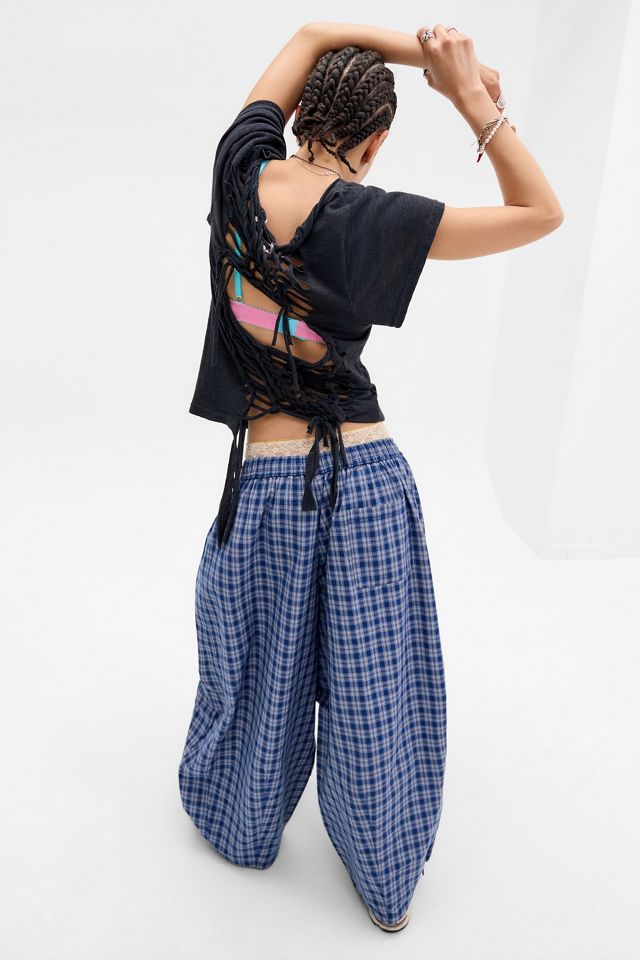 Pantalon en coton à carreaux Sid iets frans... #4