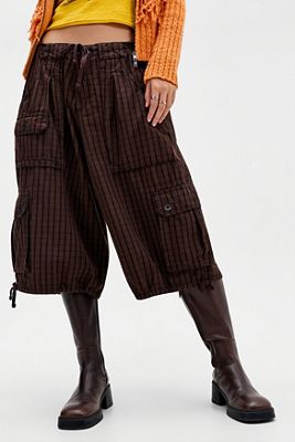 BDG Diego Kurze Karierte Cargohose