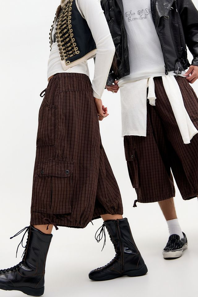 Pantaloni Cargo Corti a Quadri Diego BDG #4