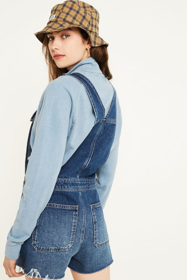Cheap Monday – Kurze Vintage-Latzhose in mittlerer Waschung #1