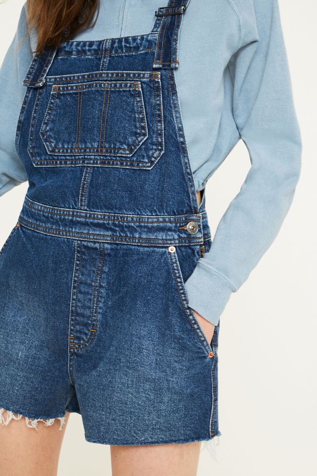 Cheap Monday – Kurze Vintage-Latzhose in mittlerer Waschung #3