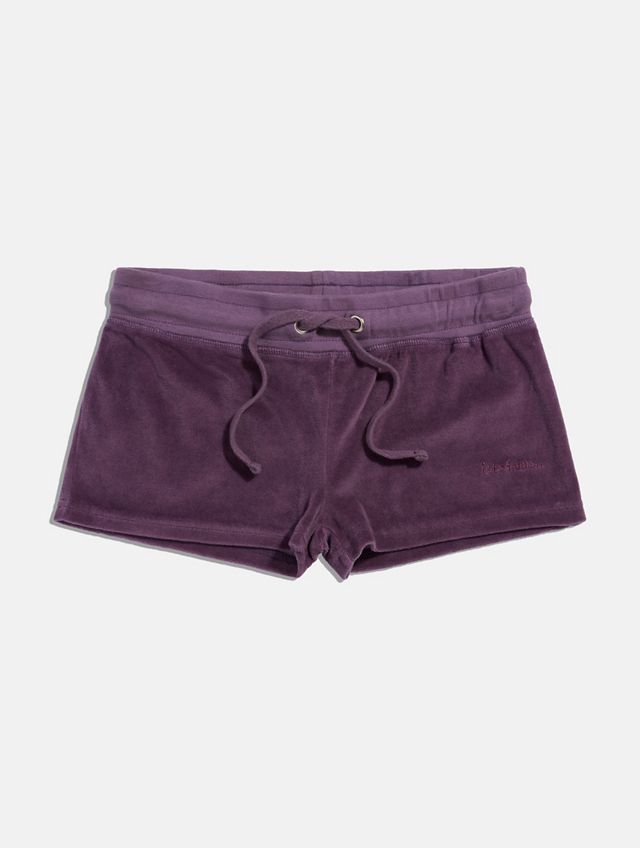 iets frans... Purple Velour Micro Hotpants #2