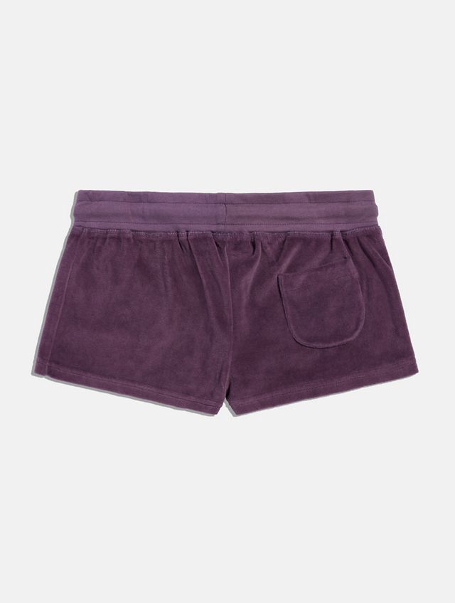 iets frans... Purple Velour Micro Hotpants #3