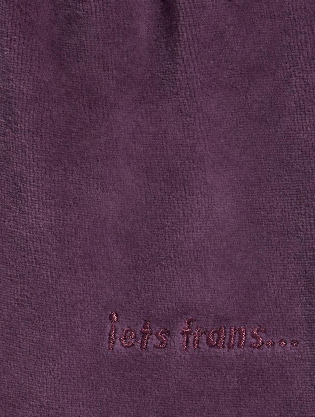 iets frans... Purple Velour Micro Hotpants #4