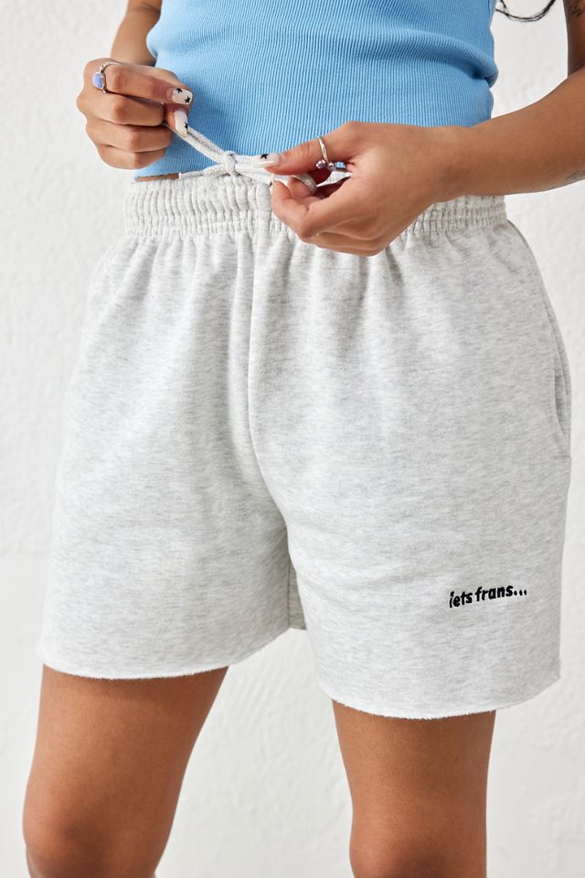iets frans... Grey Cut-Off Jogger Shorts #1