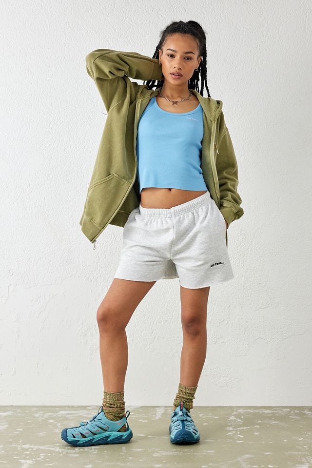iets frans... Grey Cut-Off Jogger Shorts #2