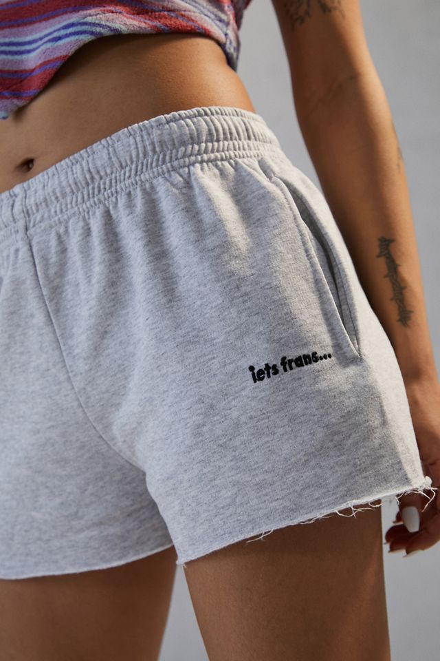 iets frans... Grey Low-Rise Mini Jogger Shorts #1