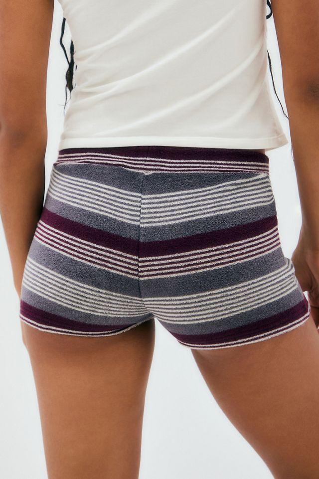 iets frans... Ultra-Mini Striped Towelling Shorts  #3