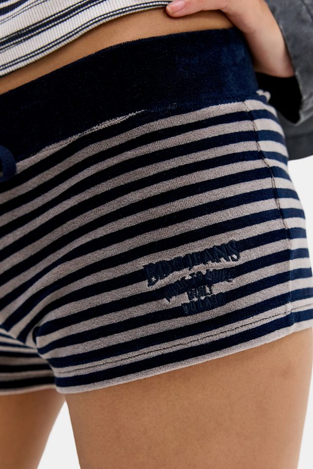 BDG Stripe Velour Shorts #2