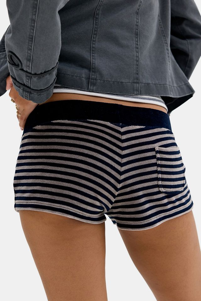 BDG Stripe Velour Shorts #3