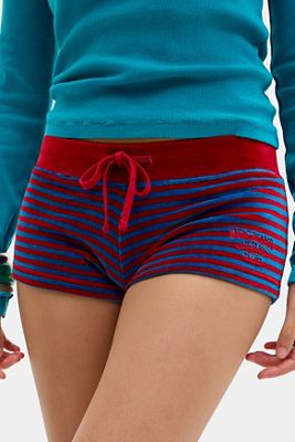 BDG Stripe Velour Shorts